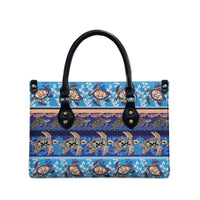 Hawaii Turtles Pattern Special Blue Leather Bag - Polynesian Pride