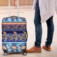 Hawaii Turtles Pattern Special Blue Luggage Cover - Polynesian Pride