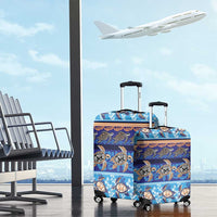 Hawaii Turtles Pattern Special Blue Luggage Cover - Polynesian Pride