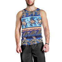 Hawaii Turtles Pattern Special Blue Men Tank Top - Polynesian Pride