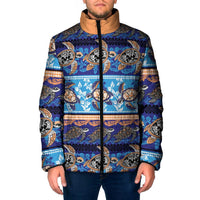 Hawaii Turtles Pattern Special Blue Padded Jacket - Polynesian Pride