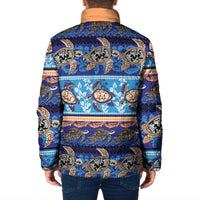 Hawaii Turtles Pattern Special Blue Padded Jacket - Polynesian Pride