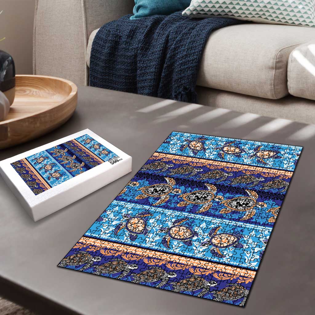 Hawaii Turtles Pattern Special Blue Puzzle LT01 - Polynesian Pride