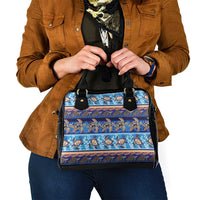 Hawaii Turtles Pattern Special Blue Shoulder Handbag - Polynesian Pride