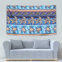 Hawaii Turtles Pattern Special Blue Tapestry LT01 - Polynesian Pride