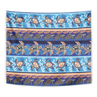 Hawaii Turtles Pattern Special Blue Tapestry LT01 - Polynesian Pride