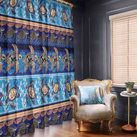 Hawaii Turtles Pattern Special Blue Window Curtain LT01 - Polynesian Pride