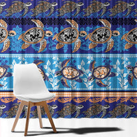 Hawaii Turtles Pattern Special Blue Window Curtain LT01 - Polynesian Pride