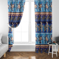 Hawaii Turtles Pattern Special Blue Window Curtain LT01 - Polynesian Pride