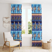 Hawaii Turtles Pattern Special Blue Window Curtain LT01 - Polynesian Pride