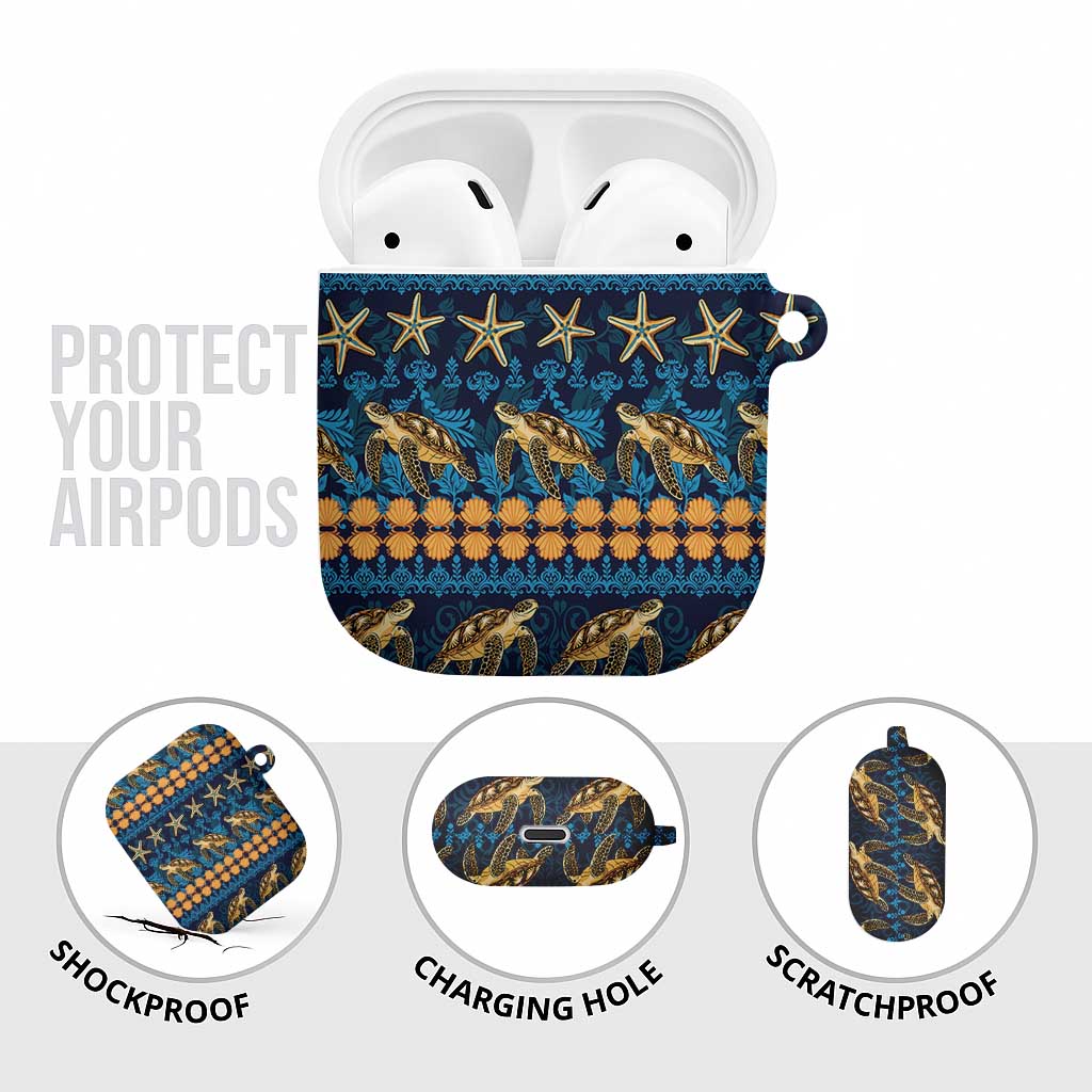 Hawaii Turtles Starfish Unique Pattern AirPods Case - Polynesian Pride