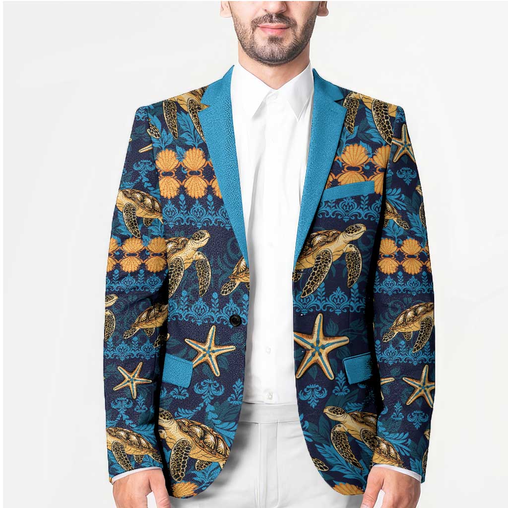 Hawaii Turtles Starfish Unique Pattern Blazer LT01 - Polynesian Pride