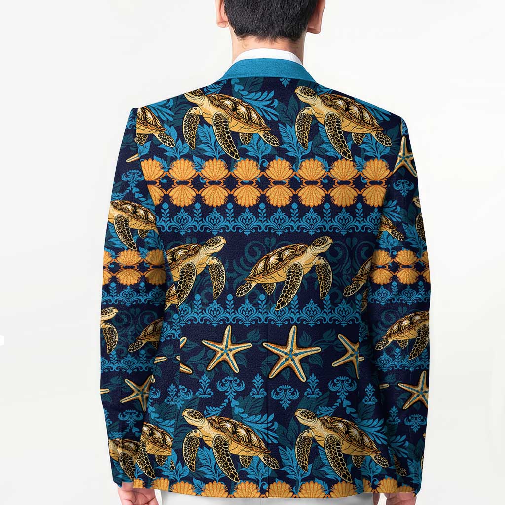 Hawaii Turtles Starfish Unique Pattern Blazer LT01 - Polynesian Pride