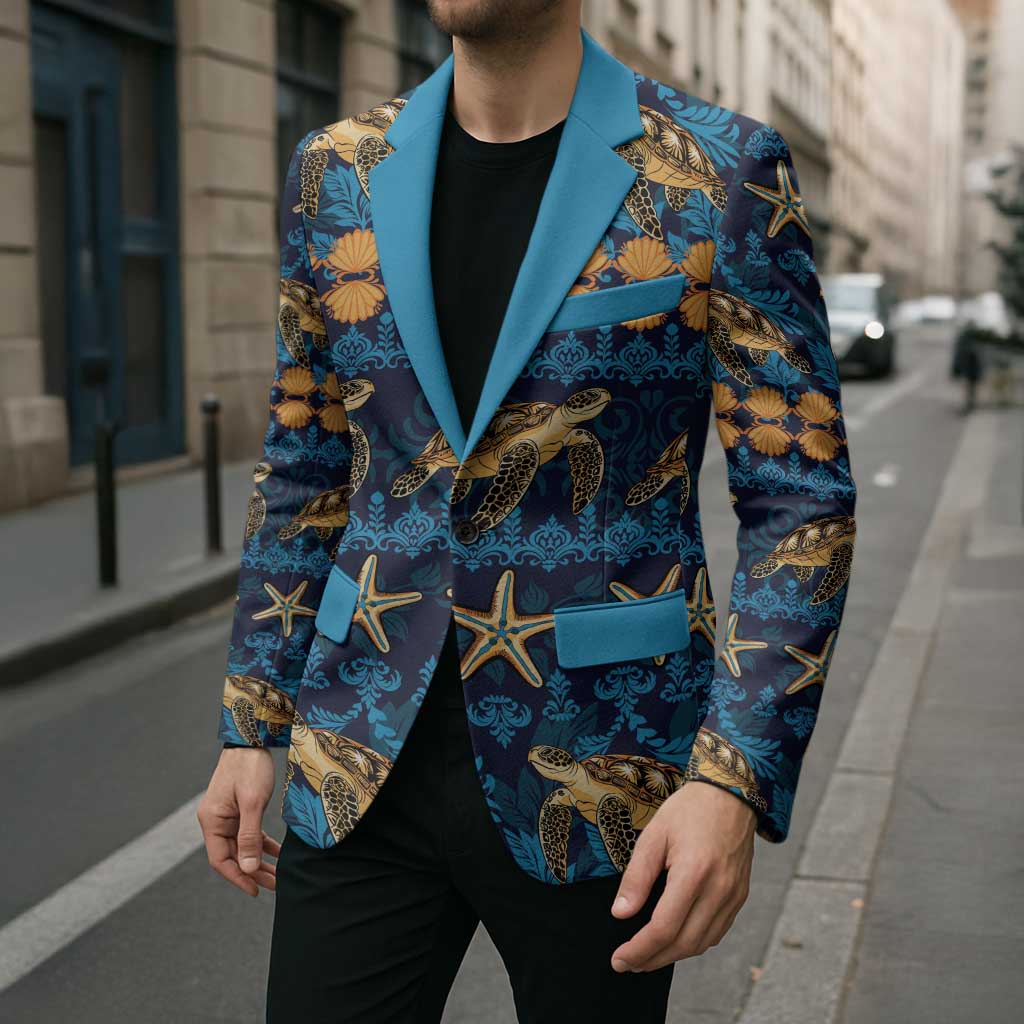 Hawaii Turtles Starfish Unique Pattern Blazer LT01 - Polynesian Pride