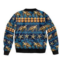 Hawaii Turtles Starfish Unique Pattern Bomber Jacket LT01 - Polynesian Pride