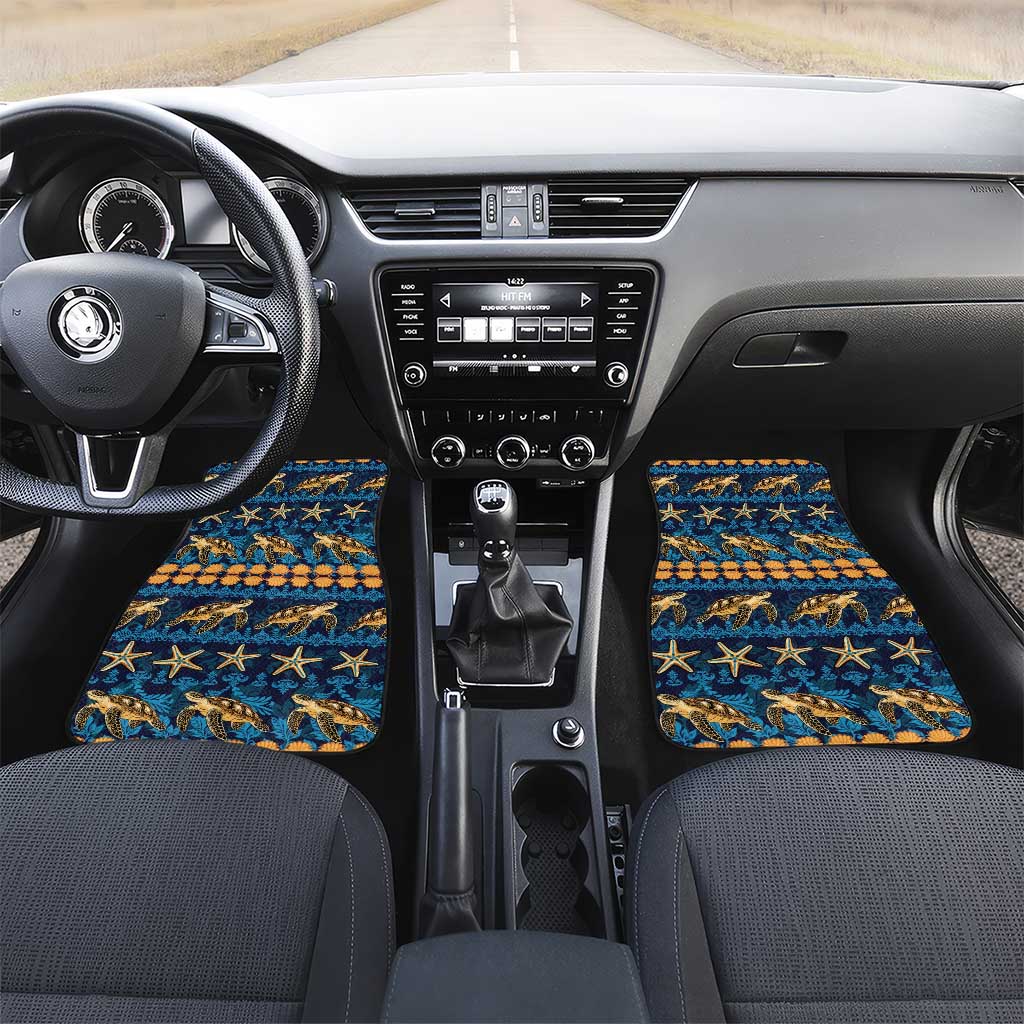 Hawaii Turtles Starfish Unique Pattern Car Mats - Polynesian Pride
