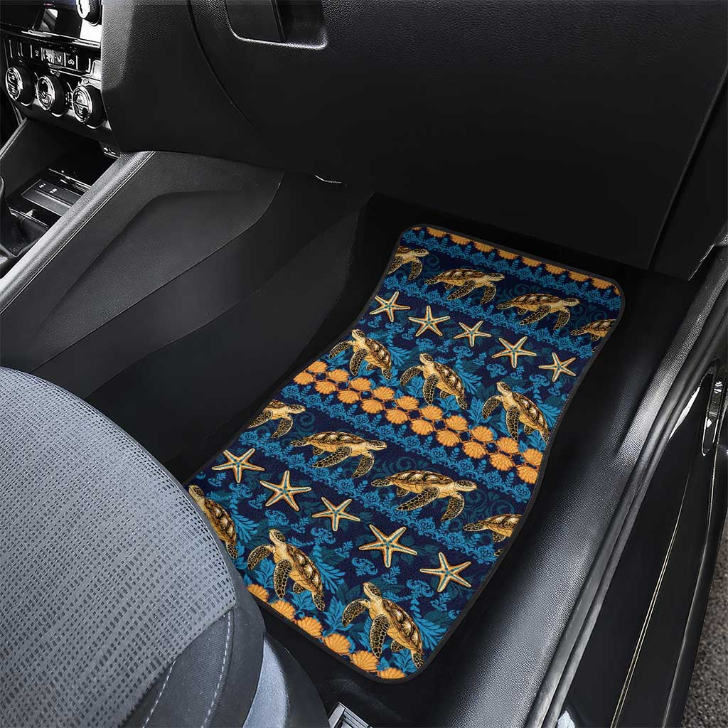 Hawaii Turtles Starfish Unique Pattern Car Mats - Polynesian Pride