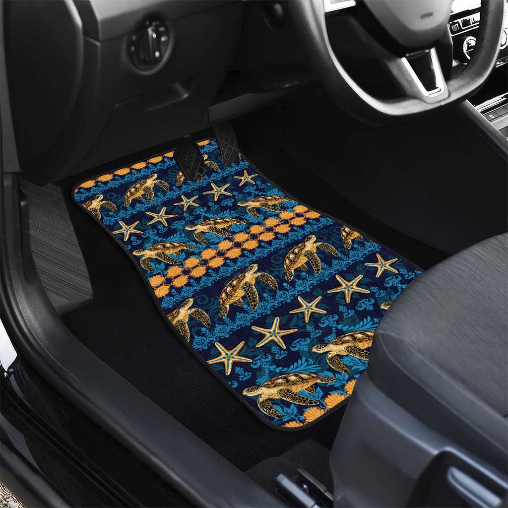Hawaii Turtles Starfish Unique Pattern Car Mats - Polynesian Pride