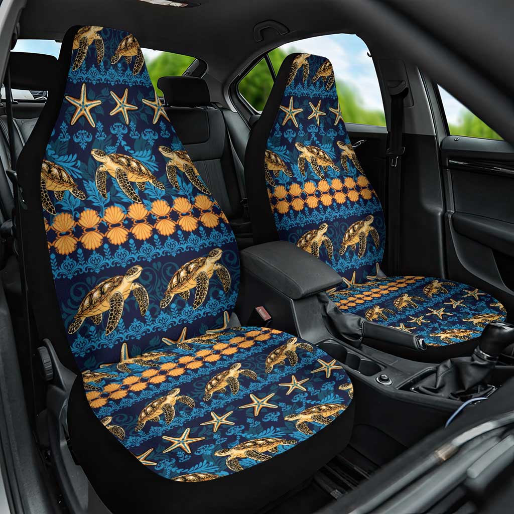 Hawaii Turtles Starfish Unique Pattern Car Seat Cover - Polynesian Pride