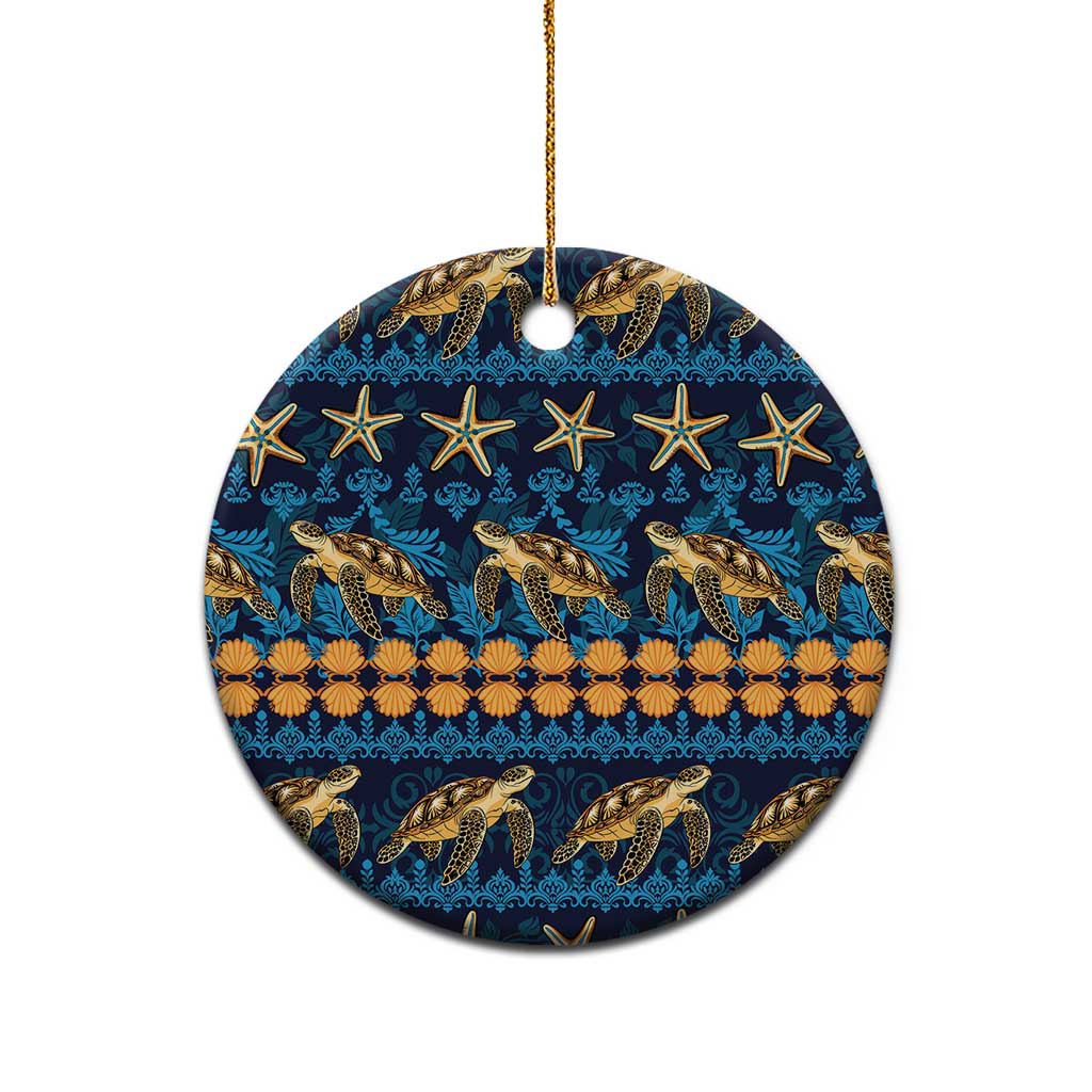 Hawaii Turtles Starfish Unique Pattern Ceramic Ornament LT01 - Polynesian Pride