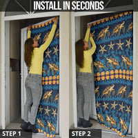 Hawaii Turtles Starfish Unique Pattern Door Cover - Polynesian Pride