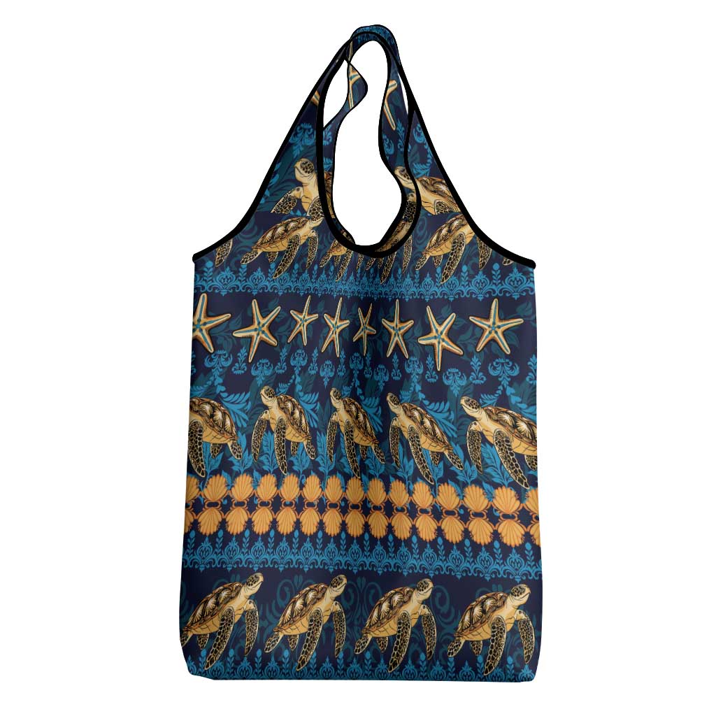 Hawaii Turtles Starfish Unique Pattern Grocery Bag LT01 - Polynesian Pride