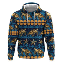 Hawaii Turtles Starfish Unique Pattern Hoodie - Polynesian Pride