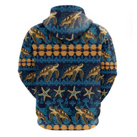 Hawaii Turtles Starfish Unique Pattern Hoodie - Polynesian Pride