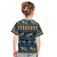 Hawaii Turtles Starfish Unique Pattern Kid T Shirt - Polynesian Pride