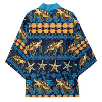 Hawaii Turtles Starfish Unique Pattern Kimono LT01 - Polynesian Pride
