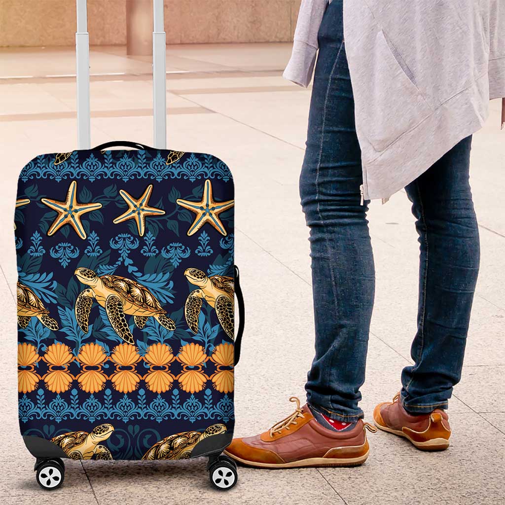 Hawaii Turtles Starfish Unique Pattern Luggage Cover - Polynesian Pride