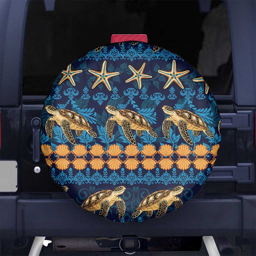 Hawaii Turtles Starfish Unique Pattern Spare Tire Cover - Polynesian Pride