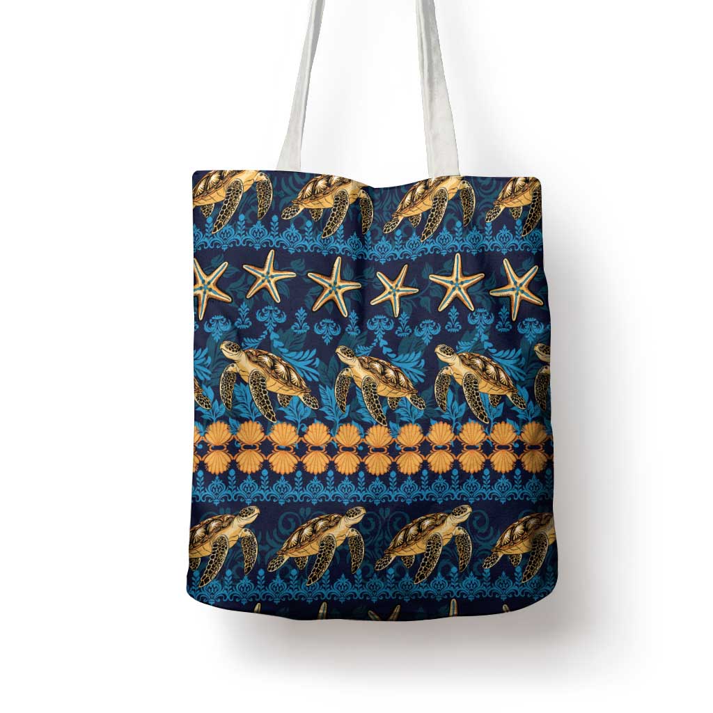 Hawaii Turtles Starfish Unique Pattern Tote Bag LT01 - Polynesian Pride