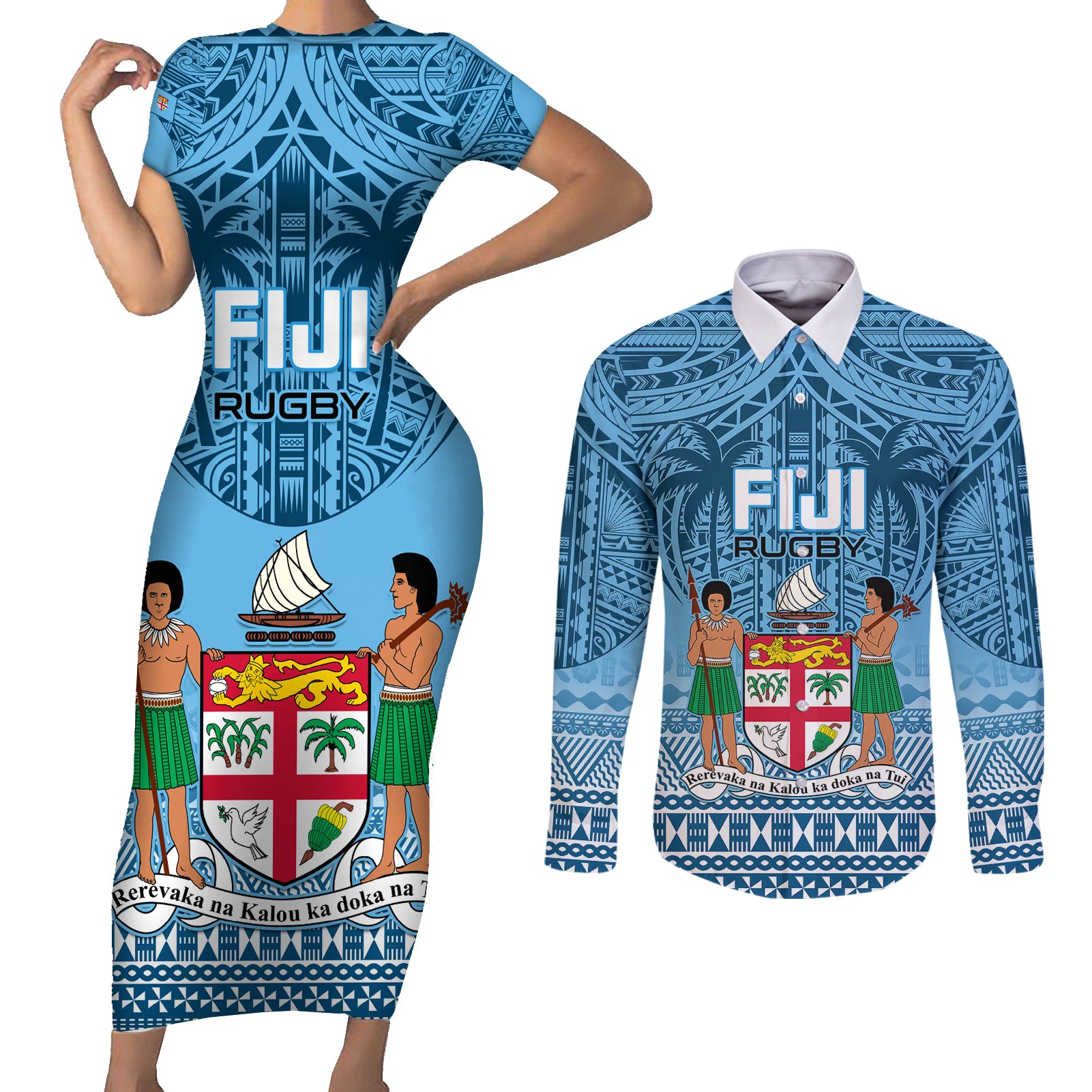 fiji-rugby-couples-matching-short-sleeve-bodycon-dress-and-long-sleeve-button-shirts-fijian-go-2023-world-cup