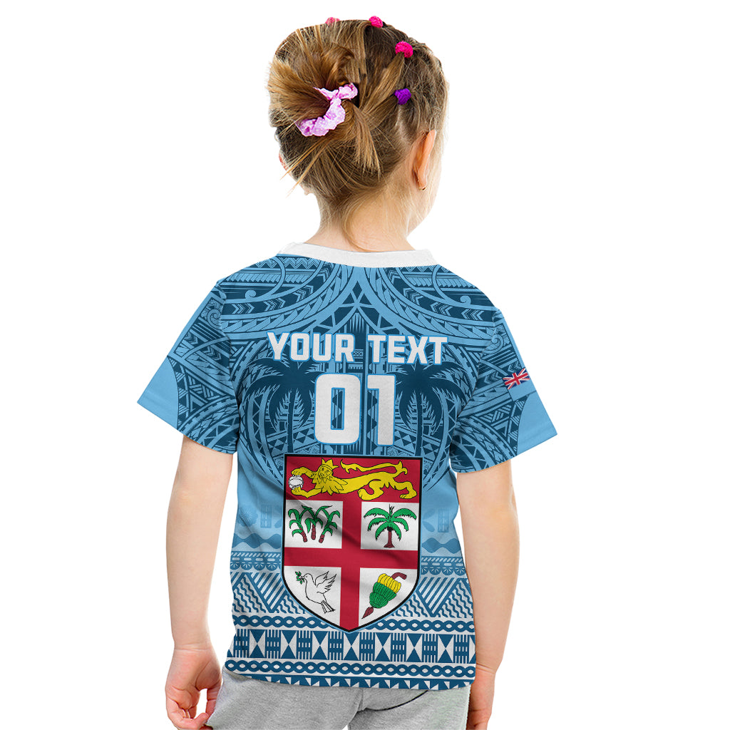 Custom Fiji Rugby Kid T Shirt Fijian Go 2023 World Cup LT01 - Polynesian Pride