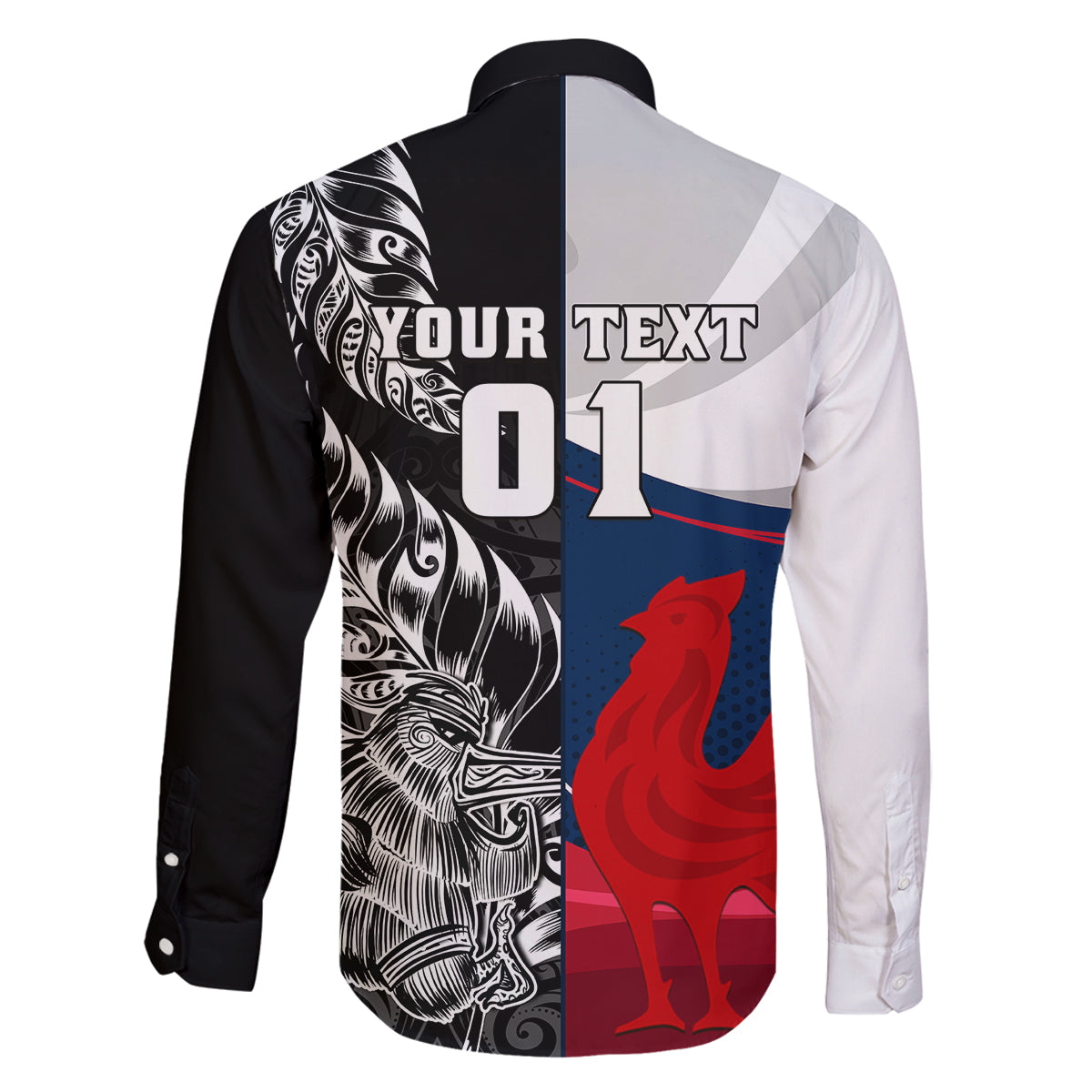 Custom New Zealand And France Rugby Family Matching Mermaid Dress and Hawaiian Shirt XV de France Kiwi Silver Fern 2023 World Cup LT01 - Polynesian Pride