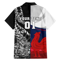 Custom New Zealand And France Rugby Family Matching Tank Maxi Dress and Hawaiian Shirt XV de France Kiwi Silver Fern 2023 World Cup LT01 - Polynesian Pride