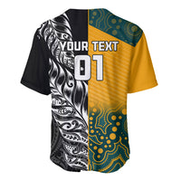 Custom New Zealand And Australia Rugby Baseball Jersey Wallabies Kiwi Silver Fern 2023 World Cup LT01 - Polynesian Pride