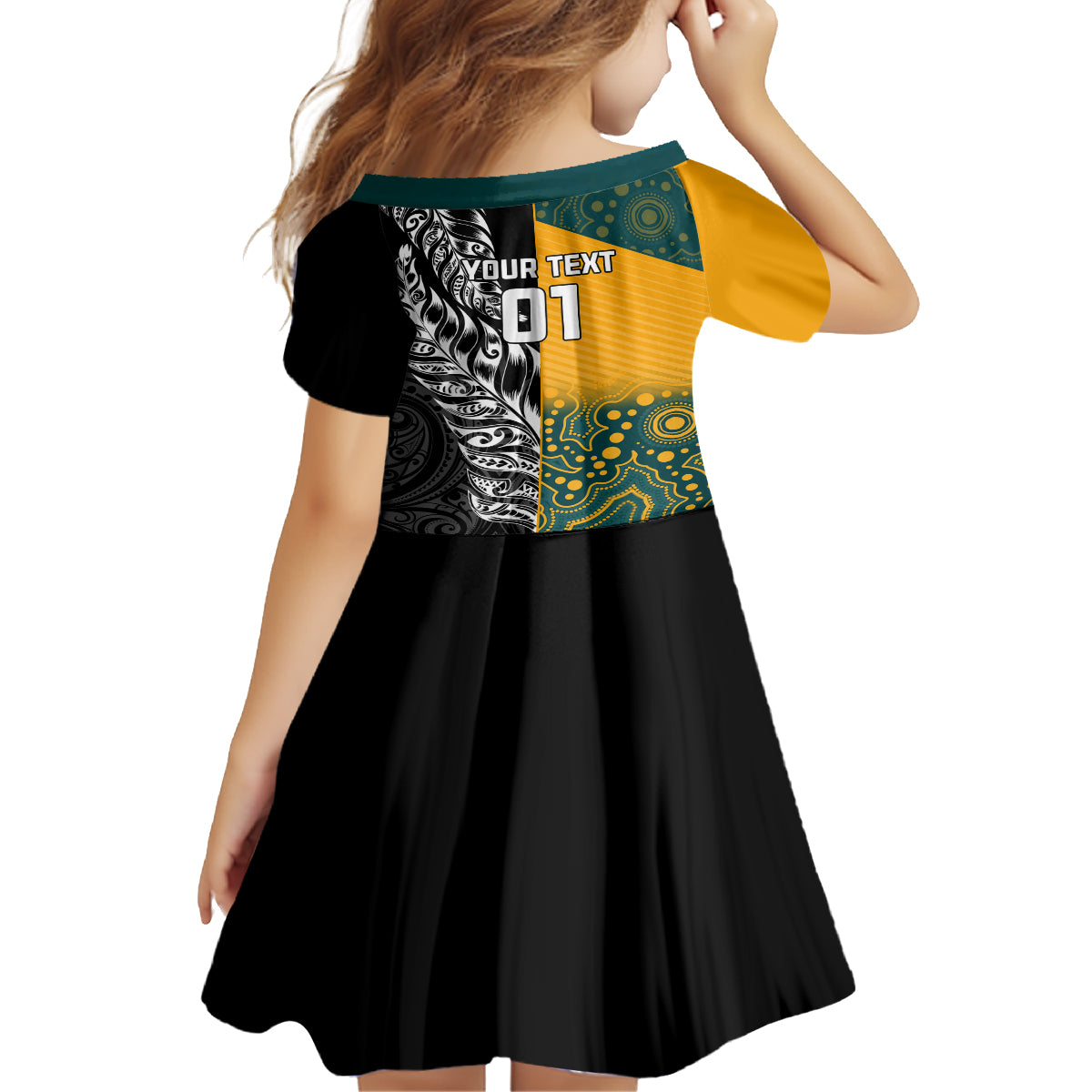 Custom New Zealand And Australia Rugby Family Matching Tank Maxi Dress and Hawaiian Shirt Wallabies Kiwi Silver Fern 2023 World Cup LT01 - Polynesian Pride