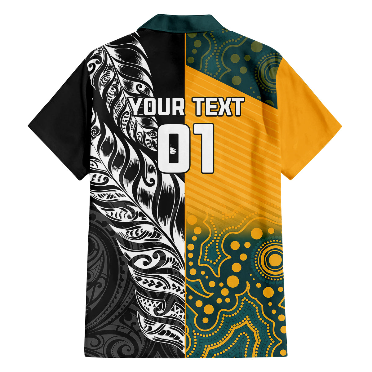 Custom New Zealand And Australia Rugby Family Matching Tank Maxi Dress and Hawaiian Shirt Wallabies Kiwi Silver Fern 2023 World Cup LT01 - Polynesian Pride