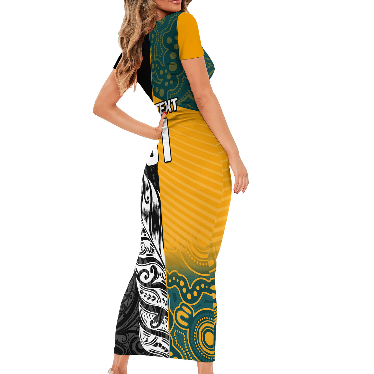 custom-new-zealand-and-ausrtralia-rugby-short-sleeve-bodycon-dress-wallabies-kiwi-silver-fern-2023-world-cup