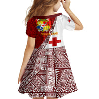Tonga Rugby Family Matching Off Shoulder Maxi Dress and Hawaiian Shirt Tongan Go 2023 World Cup LT01 - Polynesian Pride
