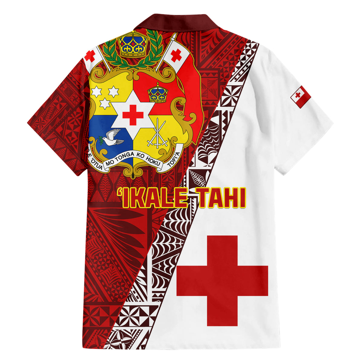 Tonga Rugby Family Matching Short Sleeve Bodycon Dress and Hawaiian Shirt Tongan Go 2023 World Cup LT01 - Polynesian Pride