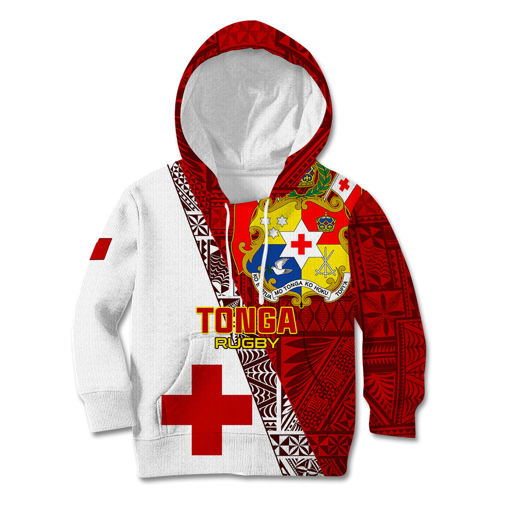 Custom Tonga Rugby Kid Hoodie Tongan Go 2023 World Cup LT01 Red - Polynesian Pride