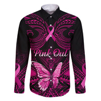 personalised-pink-out-family-matching-tank-maxi-dress-and-hawaiian-shirt-breast-cancer-awareness-polynesian-pattern-black-version