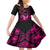 personalised-pink-out-kid-short-sleeve-dress-breast-cancer-awareness-polynesian-pattern-black-version