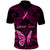 Personalised Pink Out Polo Shirt Breast Cancer Awareness Polynesian Pattern Black Version LT01 - Polynesian Pride