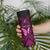 Personalised Pink Out Skinny Tumbler Breast Cancer Awareness Polynesian Pattern Black Version