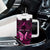 Personalised Pink Out Tumbler With Handle Breast Cancer Awareness Polynesian Pattern Black Version