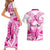 personalised-pink-out-couples-matching-short-sleeve-bodycon-dress-and-hawaiian-shirt-breast-cancer-awareness-polynesian-pattern-white-version